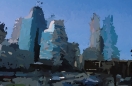 painted with brush at size 36X9