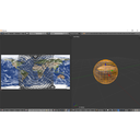 A Példatár assets/texture/tc-earth_daymap.jpg képének használata UV gömbre. A Cylinder Projection kiterítést választottuk.