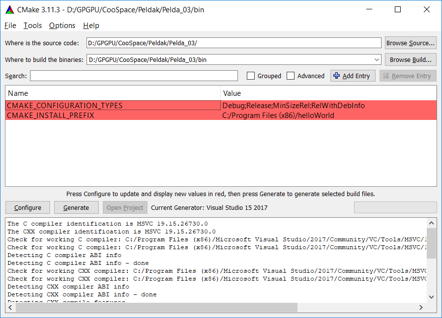 Configure után